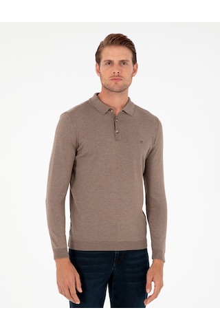 Pierre Cardin Erkek Vizon Melanj Kazak /triko 50296623-vr174 Vizon Melanj