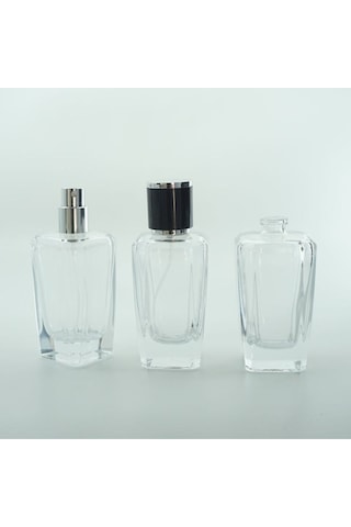 Parfüm Şişesi 50 Ml 5 Adet Konik Prizma Kolay Kapama Boş Şişe