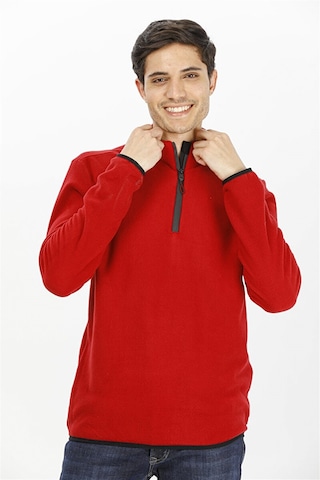 Exuma Yarım Fermuarlı Polar 2312001 - Kırmızı