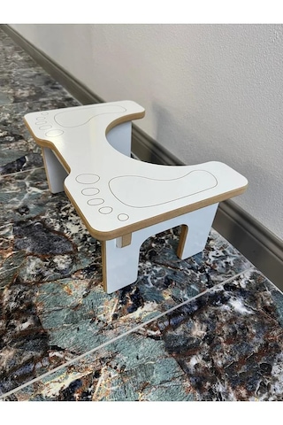 Beyaz Klozet Çömelme Ayak Taburesi, Wc Basamak,