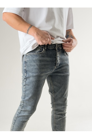 Cocopelli Slim Fit Taşlanmış Mavi Erkek Kot Pantolon Coc2718 Mavi