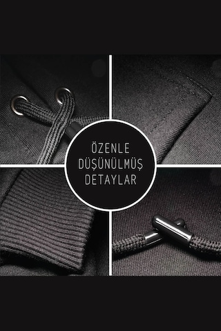 Cix Mayhem Tasarımlı Kapşonlu Sweatshirt Hoodie SIYAH