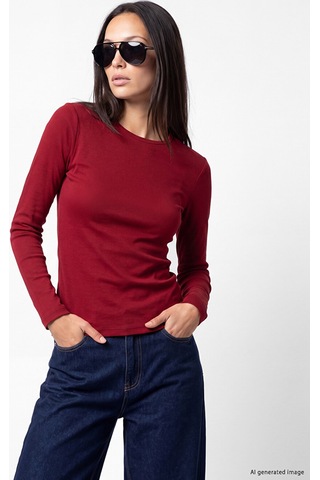 Lcw Everyday Bordo Bisiklet Yaka Kadın Body