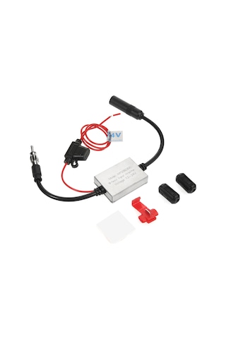 Xindoker 12-24v Araç Fm Radyo Sinyal Güçlendirici, Metal Kasa, Gürültü Engelleme, 88-108 Mhz, 25-30dbi Kazanç, Araba/pikap/kamyon Uyumlu Aıps060300