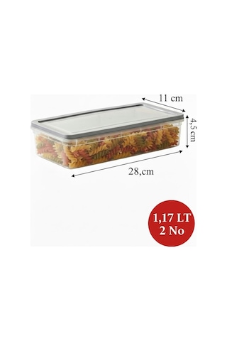 1,17 Lt Multi Saklama Kabı Difrize Uygun 6 Adet No:2 Şeffaf