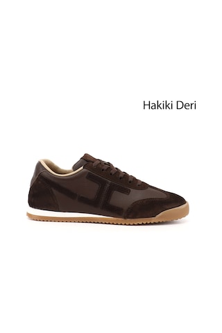Gönderi(R) Gönderi R Kadın Kahverengi Lastik Bağcıklı Hakiki Deri Sneaker Ddza83742546