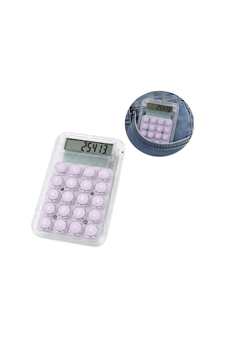 Pm-25413 Mor Mini Hesap Makinesi Belirtilmemis