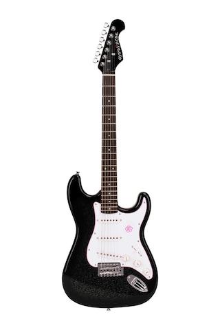 Valencia Gypsy Rose Gre1kcbk Elektro Gitar Seti Siyah - Tek Manyetik Basitleştirilmiş - Simli Siyah - Yeni Başlayanlara