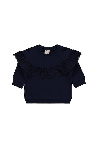 Civil Baby Fırfırlı Basic 6-18 Ay Sweatshirt - Lacivert Koyu Lacivert