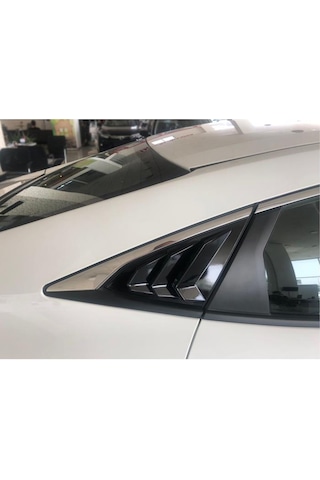 Honda Civic Fc5 Kelebek Cam Kaplama Vizörü Siyah Köşeli Model