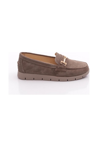 Dgn 5604-6 Kadin Loafer Ayakkabi Vizon Süet
