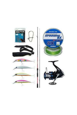 Yek Outdoor Spin Olta Seti Shimano Kamış Sienna Spinning Eva 2,69m 10-35g 2pc&shimano Makina Nexave 4000 Fı