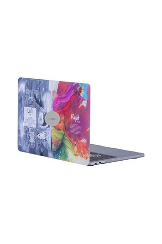 Apple Uyumlu MacBook Air Kılıf 13 İnç Beyin Desenli Brain Eski Usb'li Model 2010-2017 A1369 A1466 İle Gri