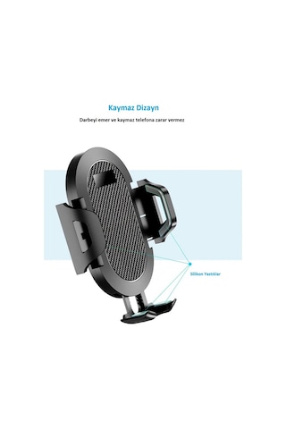 Blue Spectrum H-xp326 Ekstra Güçlü Vantuzlu Araç İçi Telefon Tutucu Siyah