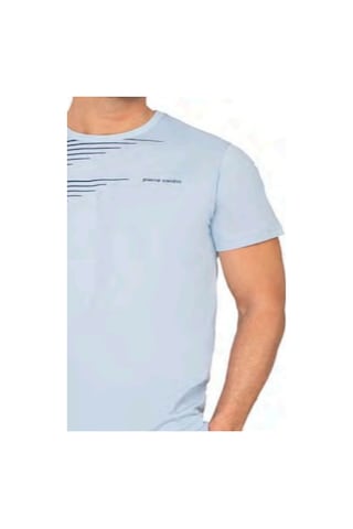 Pierre Cardin 6123 Erkek Kısa Kollu Bisiklet Yaka Pijama Takımı-mavi