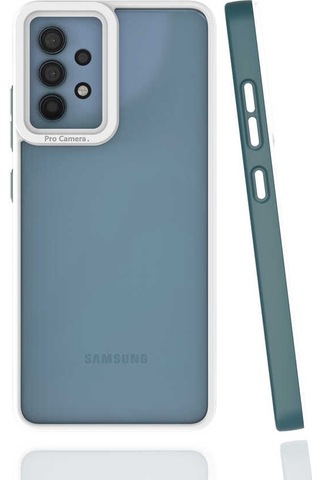 Zore Galaxy Uyumlu A32 4g Kılıf Mima Kapak - Koyu Yeşil Koyu Yeşil