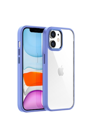 Buff Apple Uyumlu iPhone 11 New Air Bumper Kılıf Lila