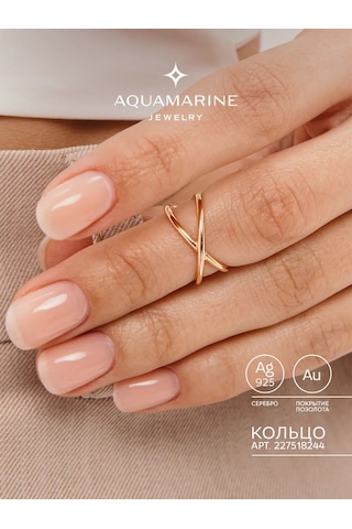 Aquamarıne İkinci Falanx İçin 925 Ayar Gümüş Altın Kaplama Yüzük 227518244 Altın