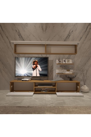 Decoraktiv Eko 5 Mdf Dvd Tv Ünitesi Tv Sehpası Pera - Beyaz