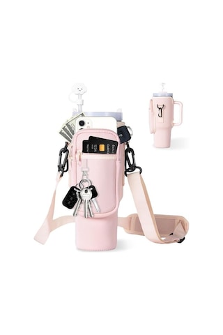 Trendooze Yalıtımlı Su Stanley Şişesi Kapağı Çantası Bardak 001 Bj Altın