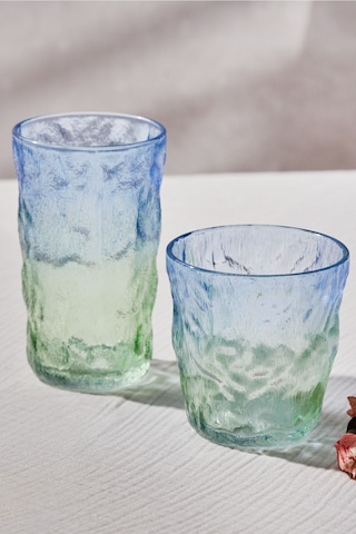 Karaca  Glacier Meşrubat Bardağı Mavi Yeşil 383 ml
