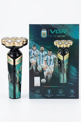 V-330 Sinekkaydı Saç Ve Sakal Tıraş Makinesi - 5 Başlıklı - Su Geçirmez Shaver