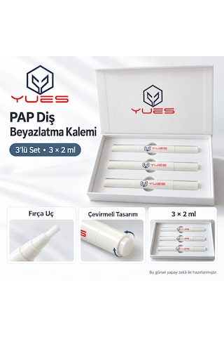 Yues Pap Diş Beyazlatma Kalemi 3'lü Set 3 X 2 Ml
