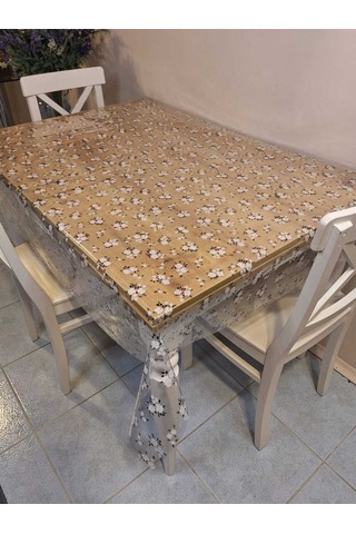 Şeffaf 0.018 Mm Pvc Muşamba - Desenli Silinebilir Şeffaf Masa Örtüsü 16ns34 Şeffaf
