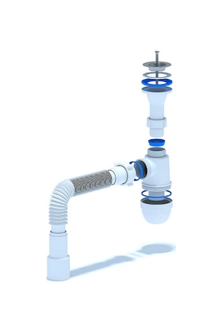 Anı Plast Lavabo İçin Sifon 1 1/4" X 40, Esnek Boru İle 40x40/50 Mm 316836828