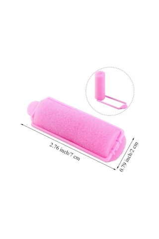 36 Adet Köpük Saç Bigudisi 20 Mm Mini Köpük Saç Şekillendirici Bigudiler Saklama Çantalı Esnek Sünger Bigudiler Yumuşak Uyku Bigudileri Pembe