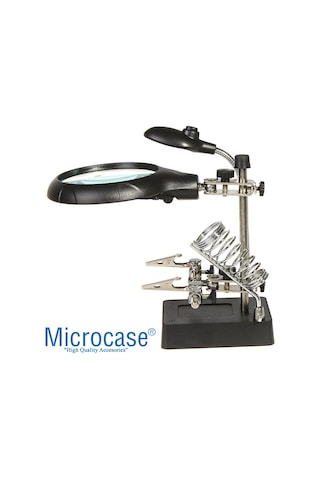 Microcase Led Işıklı Masaüstü Tamirci Büyüteç Seti - Al2481