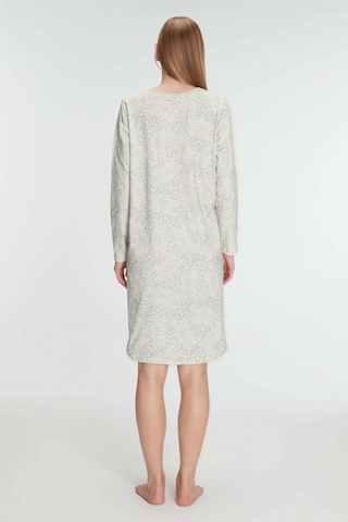 Bicomi Pamuklu Uzun Kollu Gecelik Yeşil