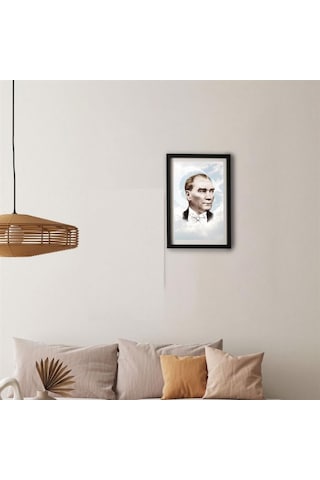 Atatürk Tasarımlı Yapışkanlı Sök Tak Çerçeve 20x30cm