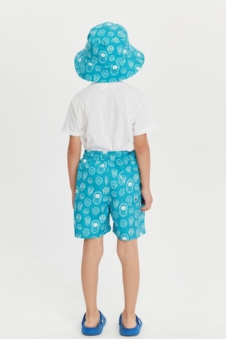 Benitto Kids Erkek Çocuk Desenli Deniz Şortu 7008-yeşil
