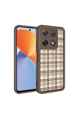 İnfinix Note 30 Pro Kılıf Kamera Korumalı Baskılı Arka Yüzey Zore Klas Kapak Siyah