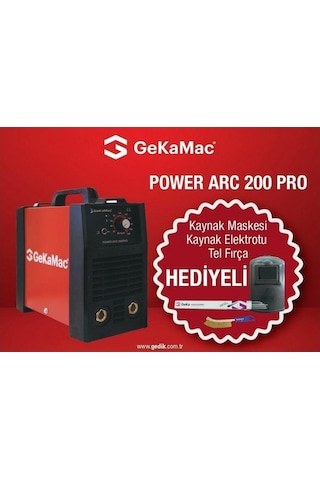 Power Arc 200 Pro Inverter Kaynak Makinası Kaynak Maskesi Elektrodu Fırçası Hediyeli