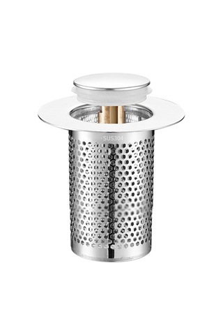 Yaozixa Paslanmaz Çelik Evrensel Lavabo Tıkacı - 2'li Fonksiyonlu Anti-tıkanıklık Filtreli Gümüş