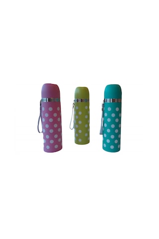 Sema Baby Puantiyeli Bebek Termosu 500 Ml - Pembe Çok Renkli