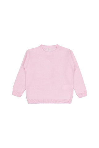 Civil Girls Düz 6-9 Yaş Kazak Pembe