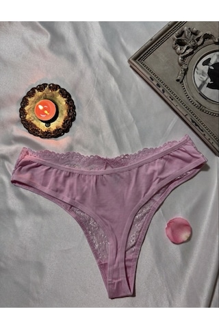 Trend Dokunuş Kadın 4'lü Siyah-mürdüm-gülkurusu-pembe Dantelli Pamuklu Külot Siyah - Mürdüm - Gülkurusu - Pembe