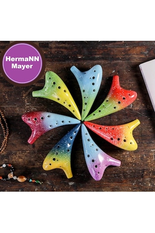 Hermann Mayer Pro Ocarina 12 Ses Bordo Mavi