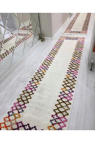 STY Home Renkli Kaymaz Tabanlı Halı Yıkanabilir Halı