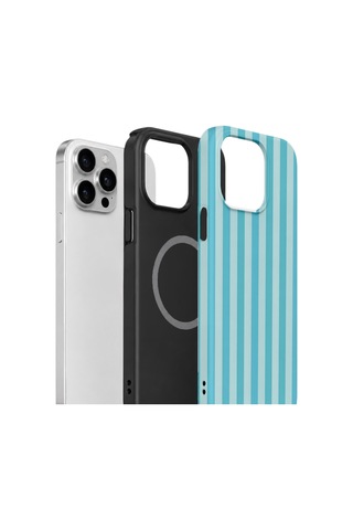 Apple iPhone Uyumlu 14 Pro Max Vorian Çift Katmanlı Magsafe Kılıf Turquoise Riviera