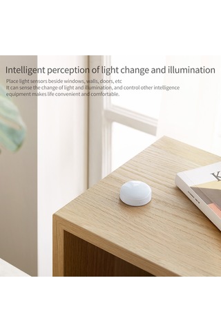 Yifomall Aqara Işık Sensörü T1 - Zigbee 3.0 İle Otomatik Aydınlatma Kontrolü, Enerji Tasarrufu Ve Mobilya Koruması Beyaz