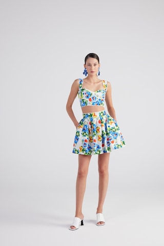 Holly Lolly Desenli Cepli Mini Ravello Etek Mavi
