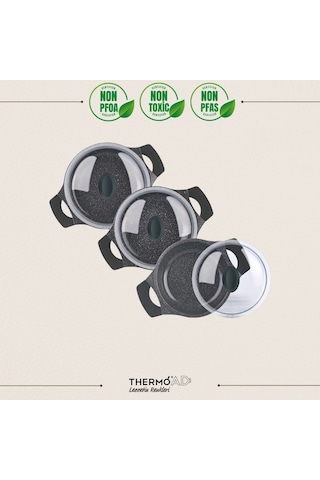 Thermoad 16 Parça Mega Set Graneu Serisi Gri Gri