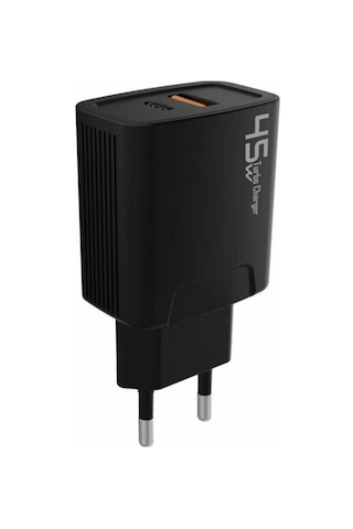 Pdateknoloji 45 Watt Usb + Type-c Pd Hızlı Şarj Başlık Adaptör Fast Turbo Qualcomm 3.0 Yerli Üretim