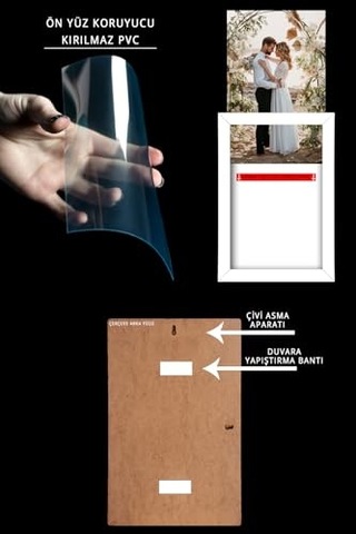 Yhfoto 1 Adet 30x40 Mdf A3 Ahşap-siyah 2 Renk Karışık