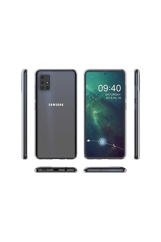 Samsung Galaxy Uyumlu A71 Kılıf Lüx Şeffaf Silikon Kılıf