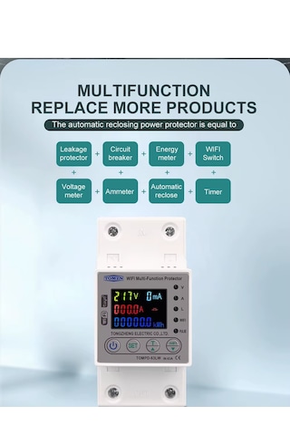 Tomzn Kaçak Akım Koruma Rölesi 63a Akım Ve Yüksek Voltaj Koruyucu